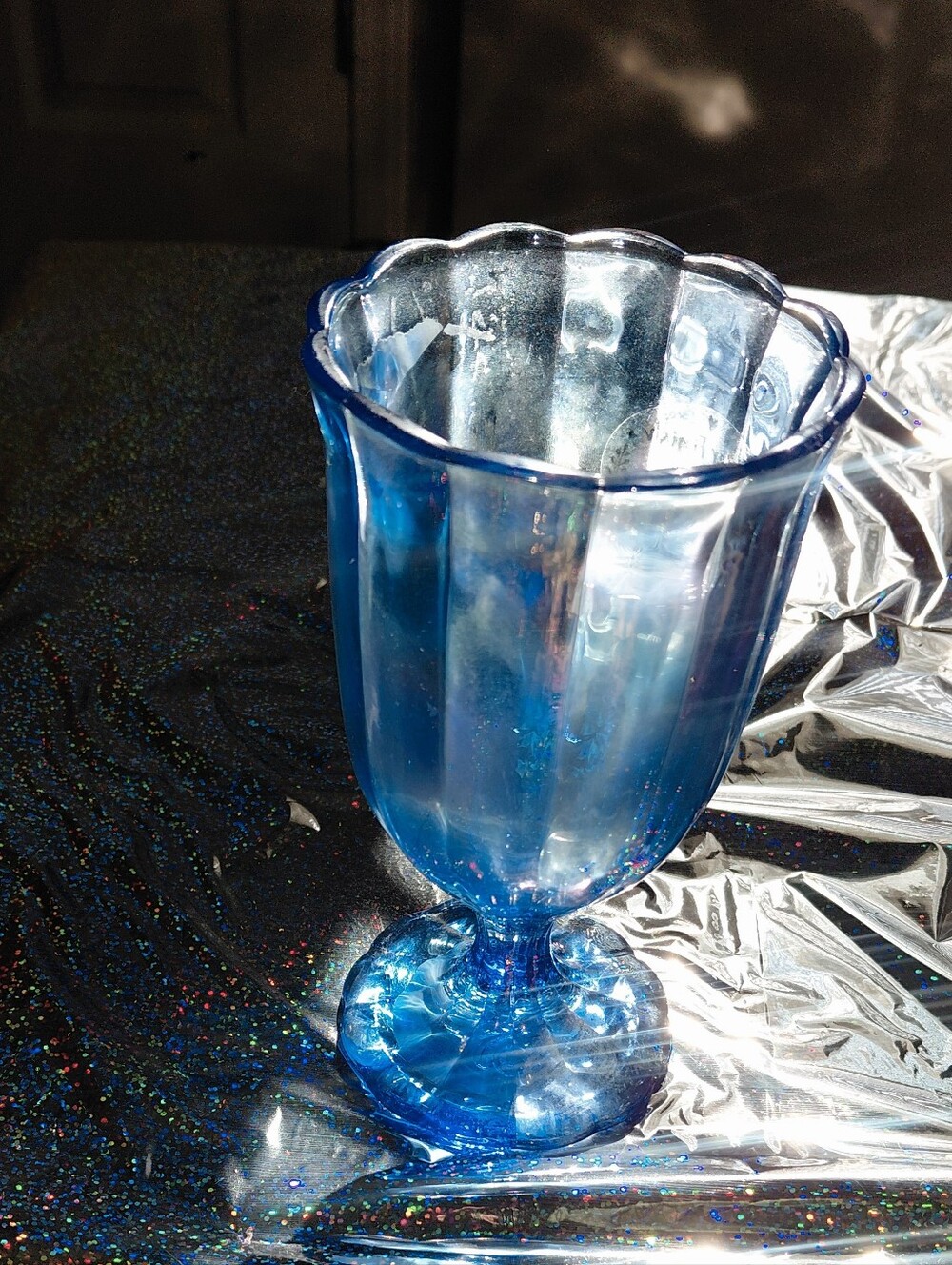 Pioneer Woman Luster Glaze Pearlized Blue & Aqua Drinking Glass Replacement Pcs
